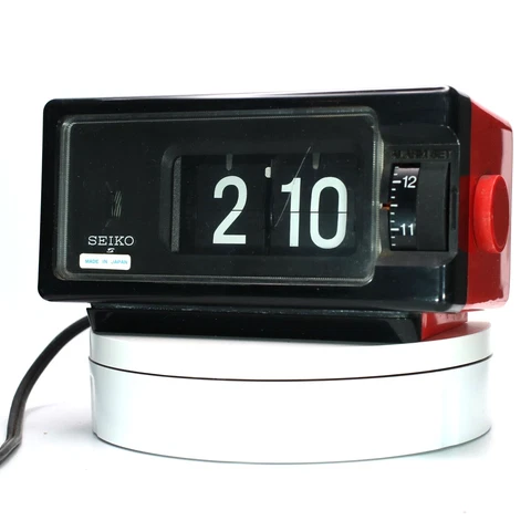 Seiko Flip Clock Alarm DP690T Space age Red Body 1970s Vintage From Japan #864 Cover