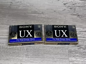 Sony UX 90 60 Type II High Bias CrO2 Cassette Tape LOT OF 2 New Sealed #2 - Picture 1 of 4