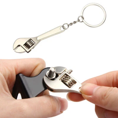 1Pc Wrench Model Metal Key Chain Ring Keyfob Car Keyring Keychain Gift Silver - Image 1 of 4