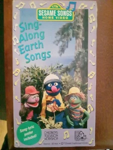 Sesame Street Home Video Sing-Along Earth Songs VHS Tape Grover Elmo Big Bird - Picture 1 of 3