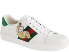 GUCCI Men?s Bananya Ace Leather Sneakers White Size 8.5 UK / 9-9.5 US $770+ NEW