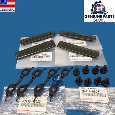 KIT DE SOPORTE DE CUBIERTA DE DESMONTAJE DE PORTAEQUIPAJES DE TECHO VERDE MILITAR ORIGINAL OEM TOYOTA 4RUNNER RAV4 Foto 1 de 2