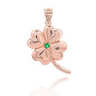Rose Gold Clover Leaf Pendant Necklace