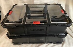 HUSKY 20" Stackable 5 Compartment Heavy Duty Small Parts Caddy W/ Tray