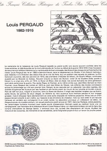 Document Philatélique 1er Jour : 04 1982 - Louis Pergaud - Picture 1 of 1