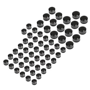 Black Cut Engine Bolt Caps Covers For Harley Electra Road Glide King FLTR FLHR - Picture 1 of 10