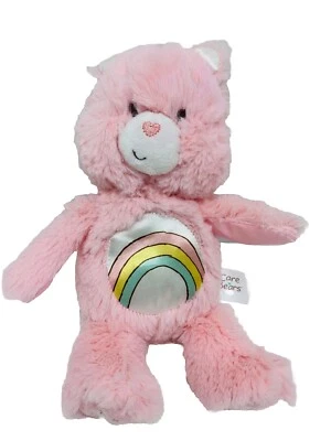 HTF 2018 Care Bear Baby Kids Preferred Pink Cheer Bear Furry Mini Plush Rattle - Image 1 of 4