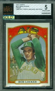 1972 TOPPS LOA # 337 BOB LOCKER PROOF BGS 5 MAC SOLO FINEST GRADE * - Picture 1 of 8