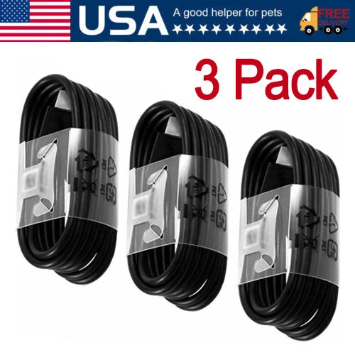 3-Pack USB Type C Fast Charging Cable Galaxy S8 S9 S10 Plus Note 8 9 - Image 1 of 3