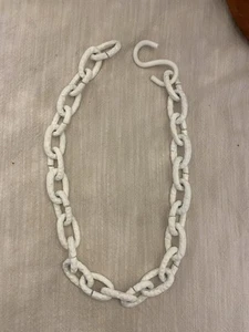 White Hammered Chandelier Chain - Picture 1 of 4