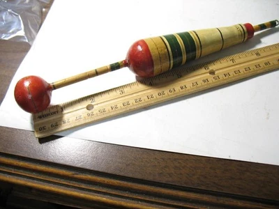 Janson grande colorido madera pesca bobber Foto 1 de 4