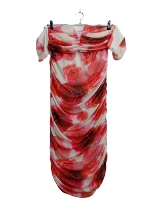 ASOS Vestido de cóctel Mujeres Vestido Talla EU 46 rojo-blanco elegante - Imagen 1 de 4