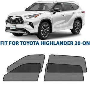 Sun Shades Front and Back Glass Magnetic Screen for 2020-2025 Toyota Highlander - Picture 1 of 7