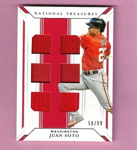 Juan Soto Six Jersey Relics 2019 National Treasures #GGMS-JS #d/99 B785 - Imagen 1 de 2