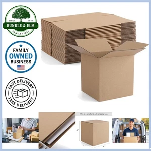 Cardboard Shipping Boxes 4x4x4 Inches 25 Pack Durable Flat  Protect Items - Picture 1 of 7