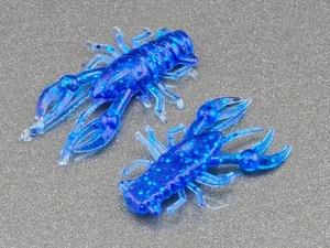 (30) 1" Mini Craw "Blue Ice" Crappie Jig GRUBS BAIT PANFISH BABY SHAD - Picture 1 of 1