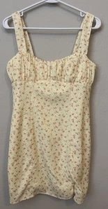 Princess Polly Freya Mini Dress Yellow Floral Sz 6 Pink Floral Coquette - Picture 1 of 9