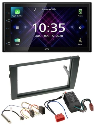 JVC DAB 2DIN MP3 Bluetooth USB Autoradio für Audi A4 B6 B7 00-08 Bose Aktivsyste - Bild 1 von 4