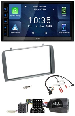 JVC DAB Bluetooth Lenkrad USB 2DIN Autoradio für Alfa Romeo GT 147 07-10 anthraz - Bild 1 von 4