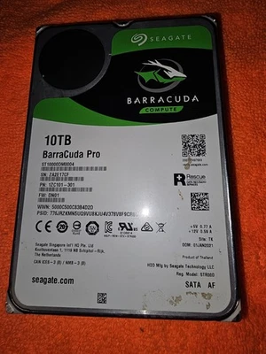 Seagate BarraCuda Pro 10TB Internal 7.2K RPM SATA 3 3.5'' (ST10000DM0004) HDD - Image 1 of 4