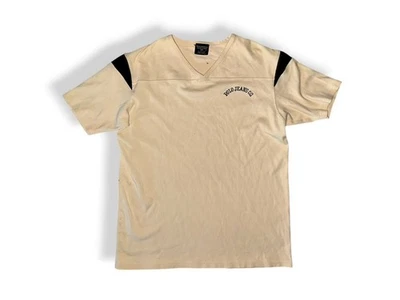 Camiseta Polo Jeans Años 90 Y2K Co. Ralph Lauren Beige Cuello en V Peso Pesado Talla M Foto 1 de 4
