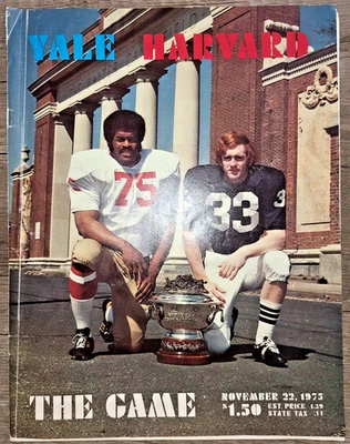 Vtg Yale - Harvard Football The Game program souvenir booklet, November 22, 1975 - Image 1 of 4