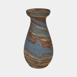 Niloak Mission Swirl 1925-30s Vintage Art Pottery Brown Baluster Shaped 8" Vase - Picture 1 of 6
