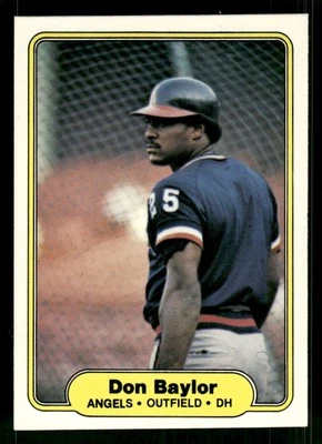 1982 Fleer Don Baylor #451 California Angels - Image 1 of 2