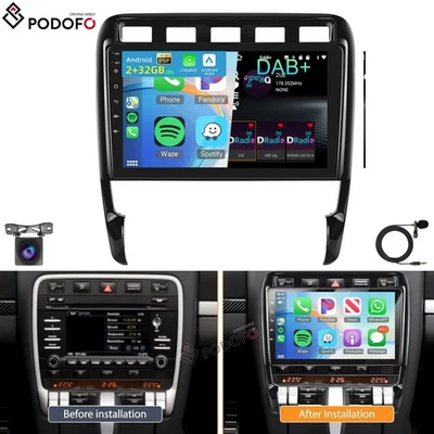 DAB+ 2+32GB Android 15 Autoradio CarPlay Navi Für Porsche Cayenne 9PA 2002-2010 - Bild 1 von 4