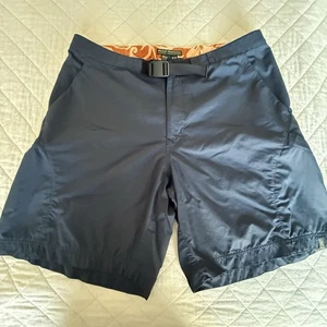 Royal Robbin’s Active Men’s Navy Nylon Shorts 38x10 Cargo Pockets Belt Hiking - Picture 1 of 9