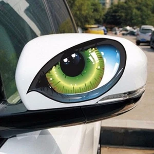 2pcs Cat Eyes Car Stickers Reflective Auto Body Styling Rear Windshield - Picture 1 of 7