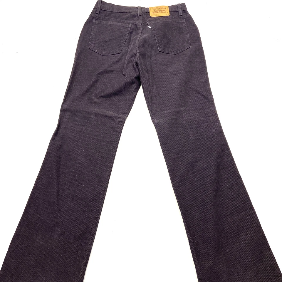 Vintage Levi's 917 Corduroy Pants Women 13M 28x32 Chocolate Brown Cotton Bootcut - Image 1 of 4