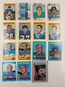 1970-1978 NY Giants 15 Card Lot Grim Ronnie Hornsby Larry Csonka Clifton McNeil - Picture 1 of 9