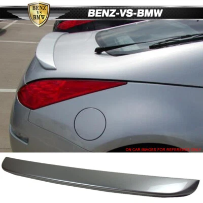 Fits 03-09 350Z OE Style ABS Trunk Spoiler Painted #KY0 Chrome Silver Metallic - Image 1 of 4