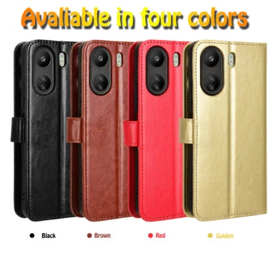 Для Redmi 13C K70 Xiaomi 14 Pro магнитные Flip стойка карты слоты бумажник чехол - Изображение 1 из 4