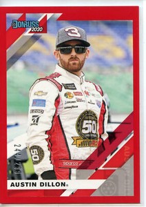 2020 Donruss Racing NASCAR RED Parallel #25 Austin Dillon #244/299