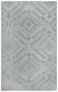 5x8 Rizzy Rugs Grey Geometric Corners Angled Area Rug FA114B - Aprx 5' x 8' - Picture 1 of 11