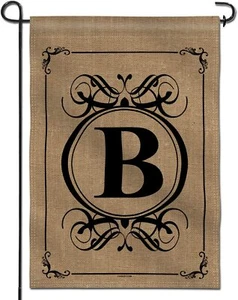 Anley Classic Monogram Letter B Garden Flag - Family Last Name Initial Yard Flag - Picture 1 of 6