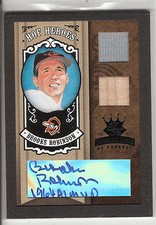 2005 DIAMOND KINGS HOF HEROES AUTOGRAPH & GU JERSEY & BAT BROOKS ROBINSON 02/10