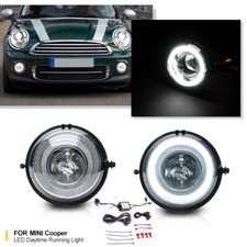 For MINI Cooper R55 R56 R57 R58 R59 R60 R61 LED Halo DRL Running Light Fog Lamps