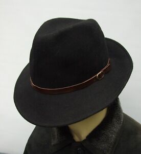 Chapeau Vintage C&A Indiana Jones Léger Full FEDORA Taille : L 59cm