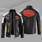 Motoguzzi Motorcycle Leather Jacket Biker Cowhide Motorbike Jacket In Ce Armour