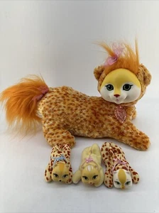 Kitty Surprise Orange Tabby Cheetah Cat With 3 Baby Kittens Stuffed Animal 2015 - Picture 1 of 10