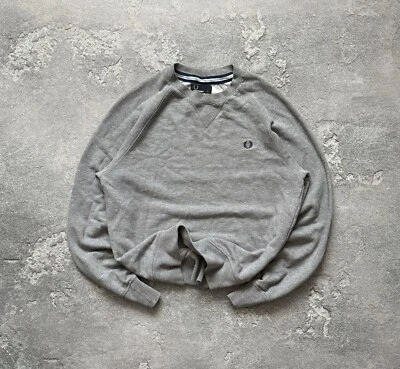 Fred Perry S Gray Sweatshirt Long Sleeve Jumper Pullover  - Imagem 1 de 4