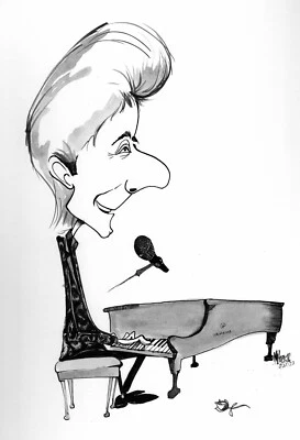Barry Manilow - Original 12" x 16" Caricature by Michael Hopkins - Image 1 of 2