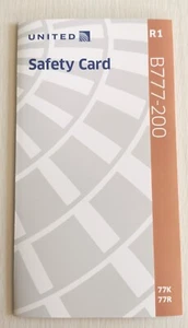 Safety Card United Airlines B777-200 (77K, 77R) - Bild 1 von 3
