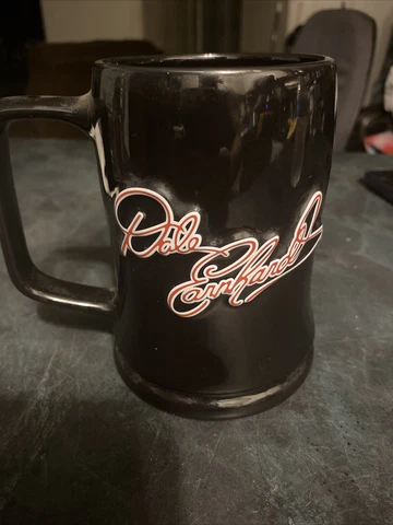 Dale Earnhardt Sr. 3  NASCAR Coffee Mug Black Raised Letter and Signature Cover