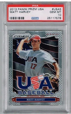 2013 Panini Prizm Matt Harvey USA PSA 10 - Image 1 of 2