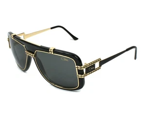 CAZAL VINTAGE MOD. 661/3 COL. 001 GLOSS BLACK GOLD SUNGLASSES MADE IN GERMANY - Picture 1 of 12