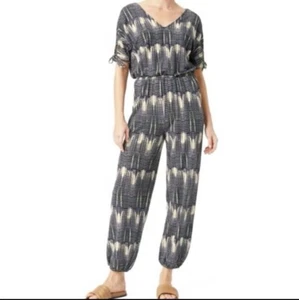 Garnet Hill Damen Strick-Overall mit Bindeärmeln blau weiß Größe M - Bild 1 von 11